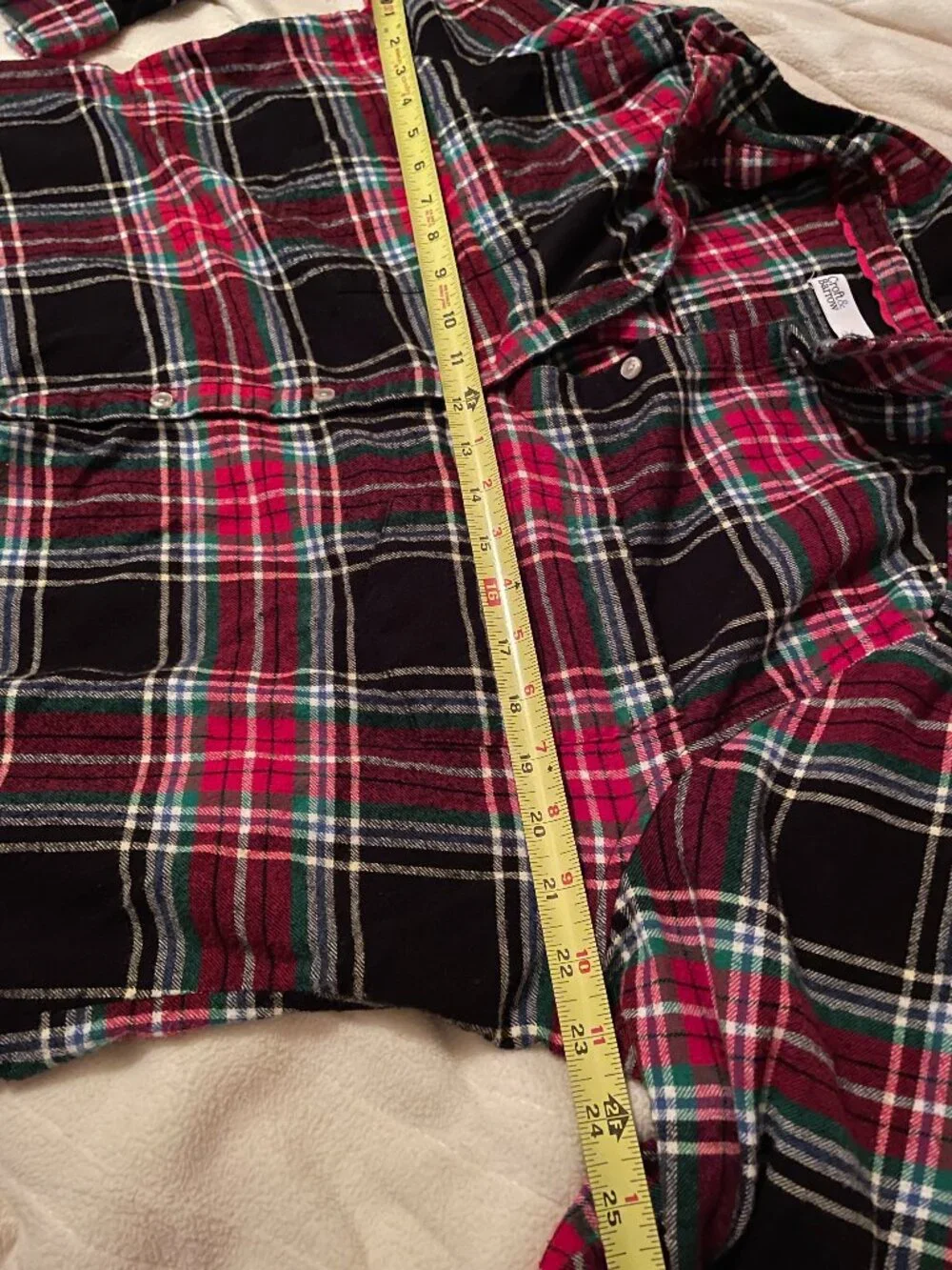 Croft and Barrow Plaid Flannel Shirt Button Down Women's XL (RUNS SMALLER) - Picture 6 of 11